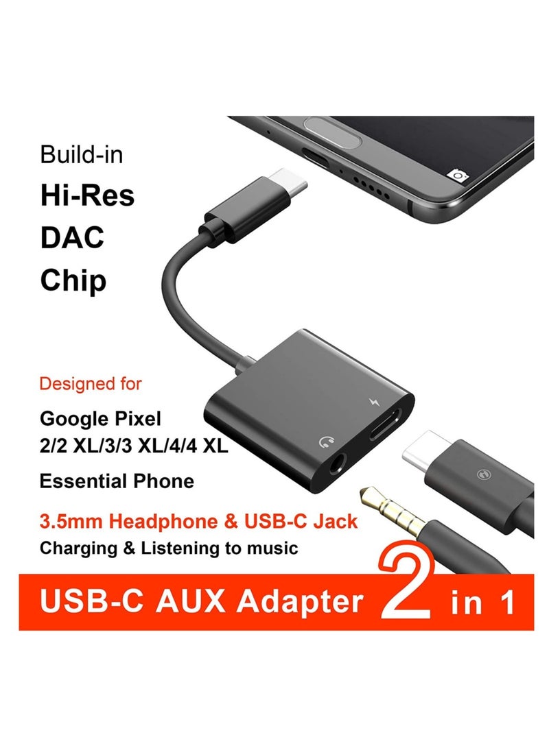 USB C to 3.5mm Headphone Adapter,60W Fast Charge,ivoros Type C Audio Jack Earphone Aux Converter,Work for iPad Pro/Air 4,Samsung Galaxy S21/S20/FE 5G/+/Ultra/ Note 20/10/Plus