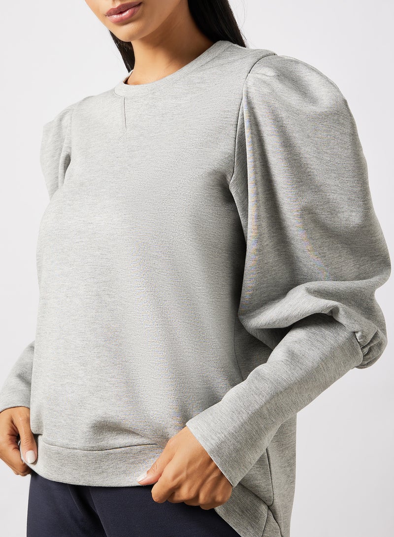 Cherida Exaggerated Sleeve Sweatshirt Grey