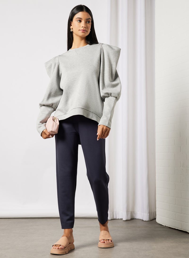 Cherida Exaggerated Sleeve Sweatshirt Grey