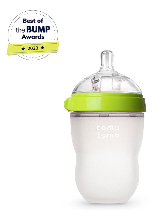 Natural Feel Baby Bottle 250 ML With Silicone Baby Teether, 3 Months +