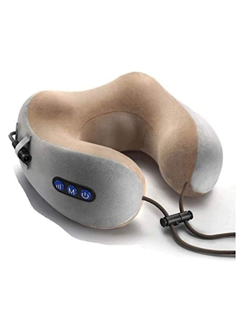 Rechargeable U Shaped Cervical Massage Pillow Neck Massager Vibration Neck Massage Pillow, Multifunctional Shoulder and Neck Electric Massager for Relax Muscles