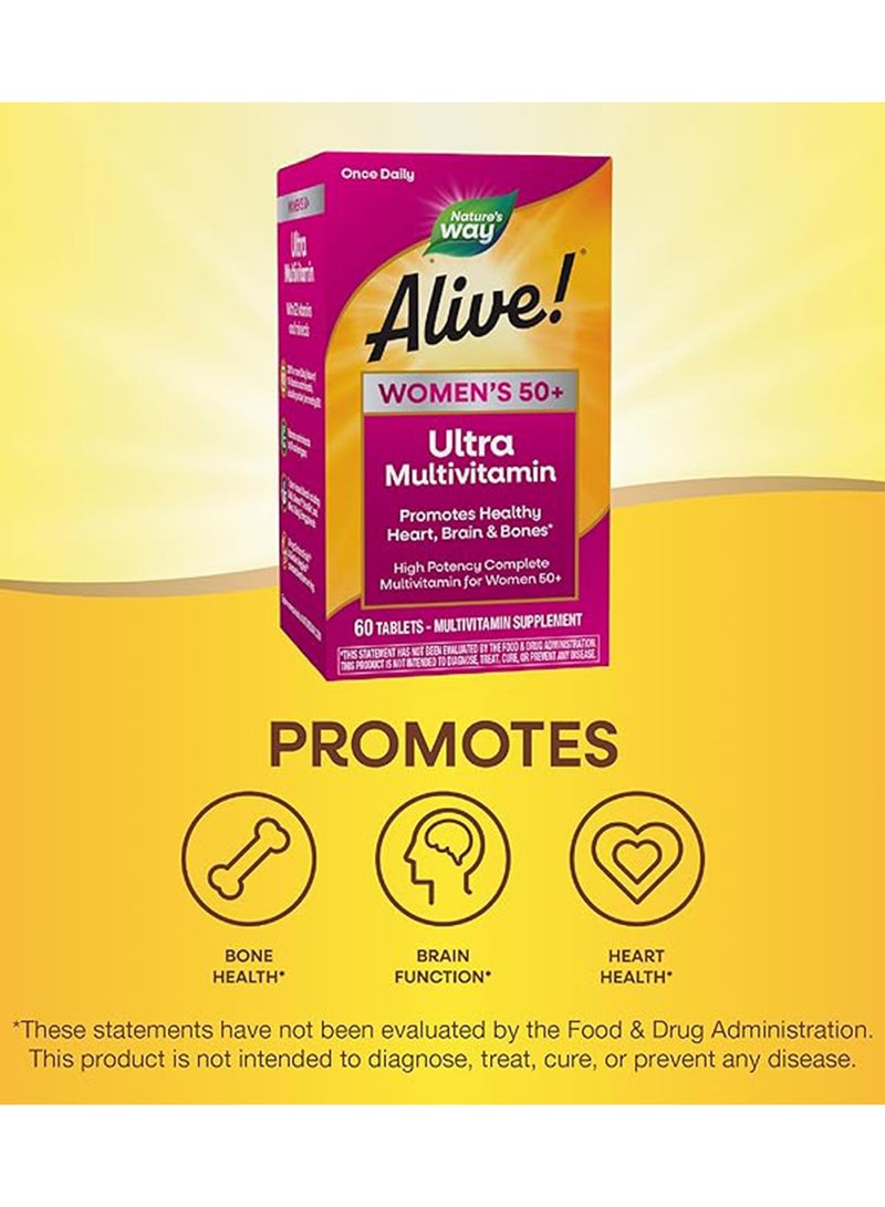 Alive! Once Daily Women's 50+ Ultra Potency - 60 Tablets