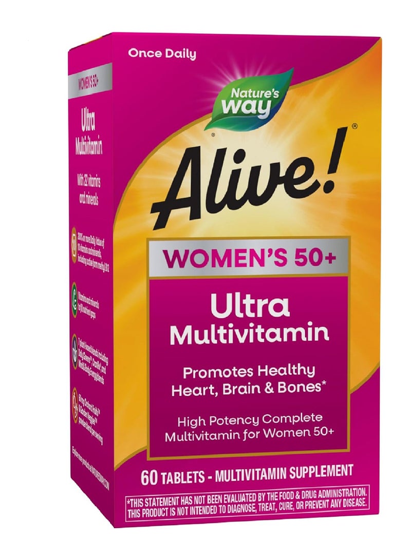 Alive! Once Daily Women's 50+ Ultra Potency - 60 Tablets