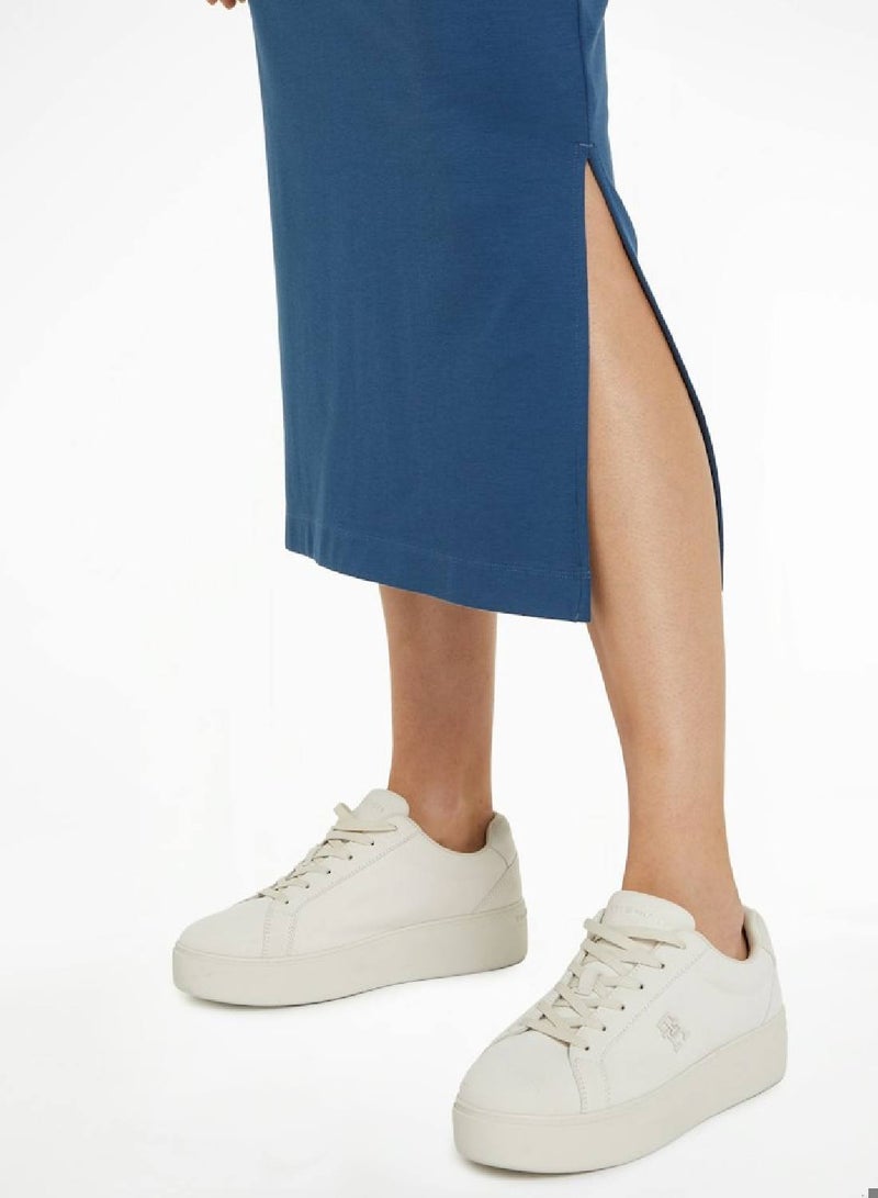 Side Slit Midi Dress