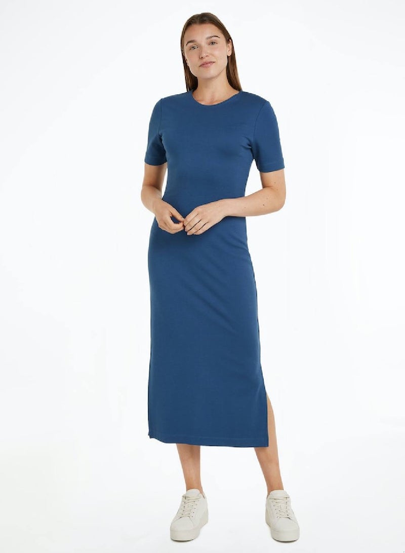Side Slit Midi Dress