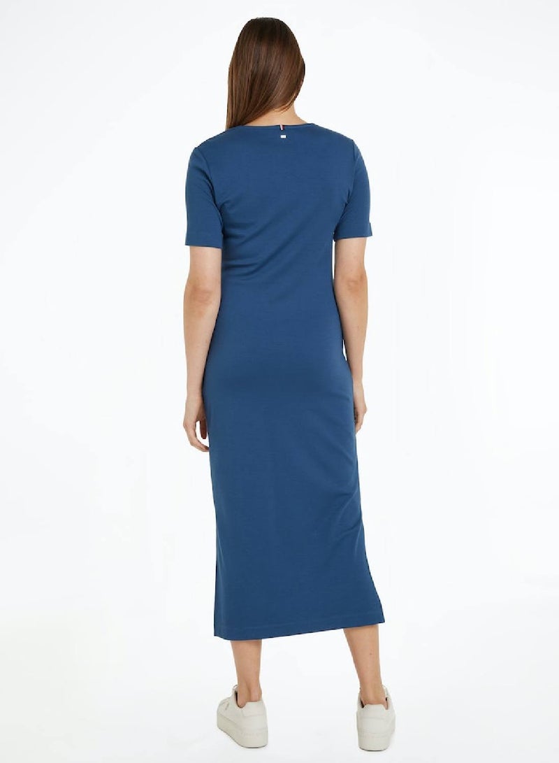 Side Slit Midi Dress