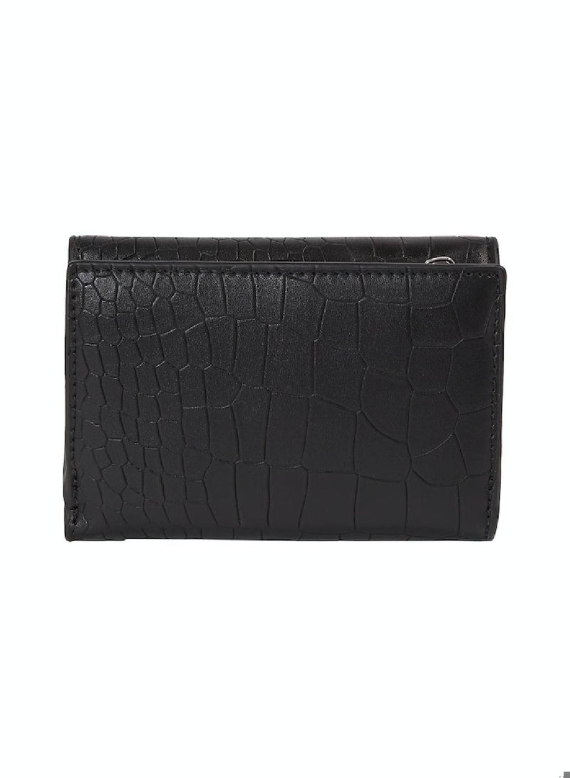 Women's CK Daily Small Trifold Wallet - Polyester, Black