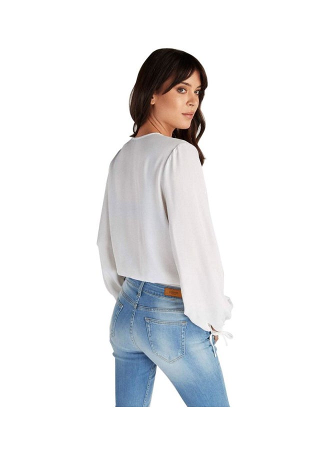 Long Sleeves Blouse White