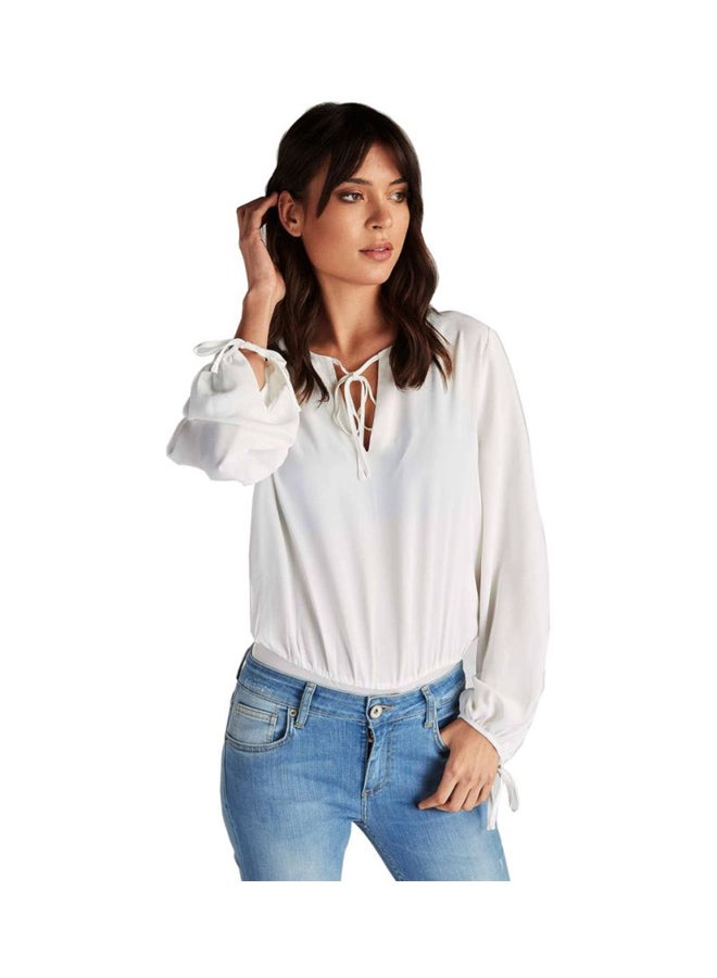 Long Sleeves Blouse White