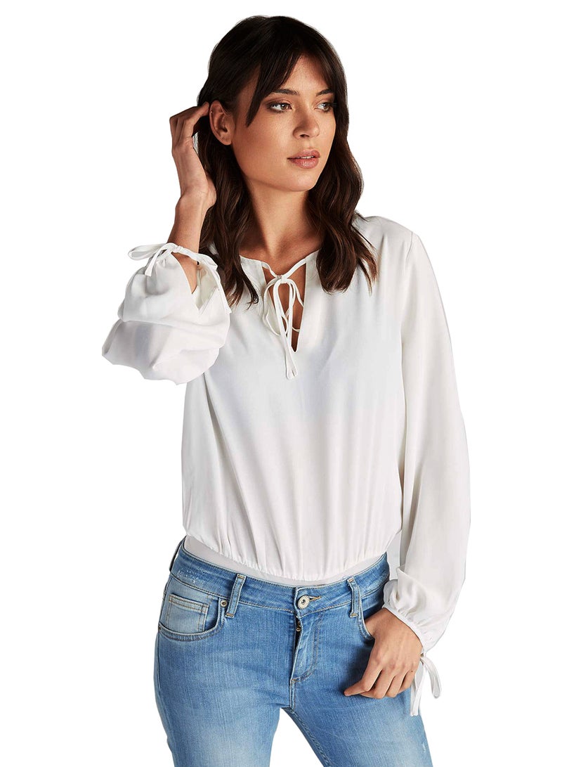 Long Sleeves Blouse White