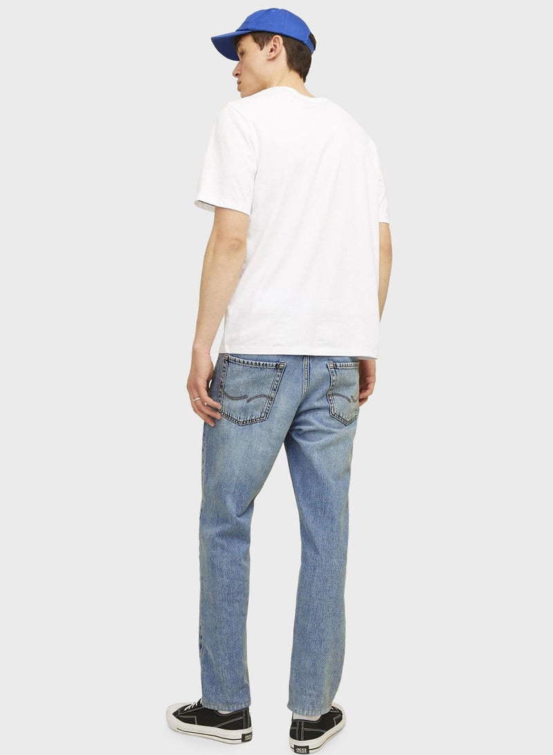 Jjichris Jjorignial Stright Fit Light Wash Jeans