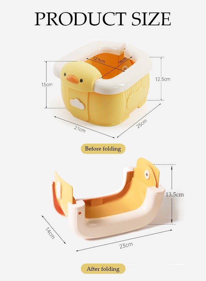 Folding Potty Training Toilet for Kids, Folding Car potty with Storage Bags, Travel Potty Chair for Kids, Portable Toilet for Camping Outdoor and Indoor