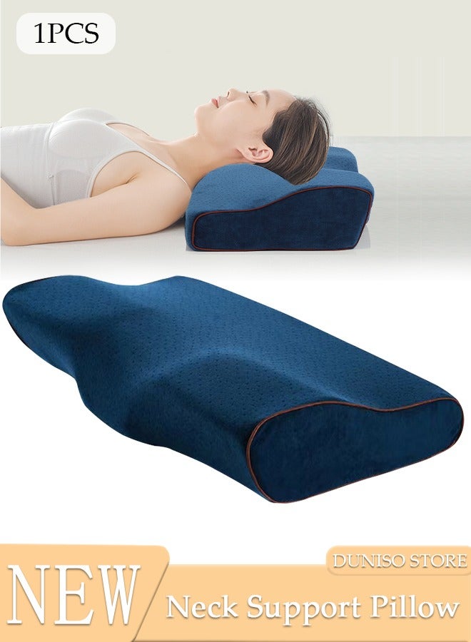 Super Comfort Ergonomic Pillow for Neck Head and Shoulder Pain Relief Contour Support Pillows for Bed Sleeping Orthopedic Cervical Spine Stretch Pillow for Side Back Stomach Sleeper