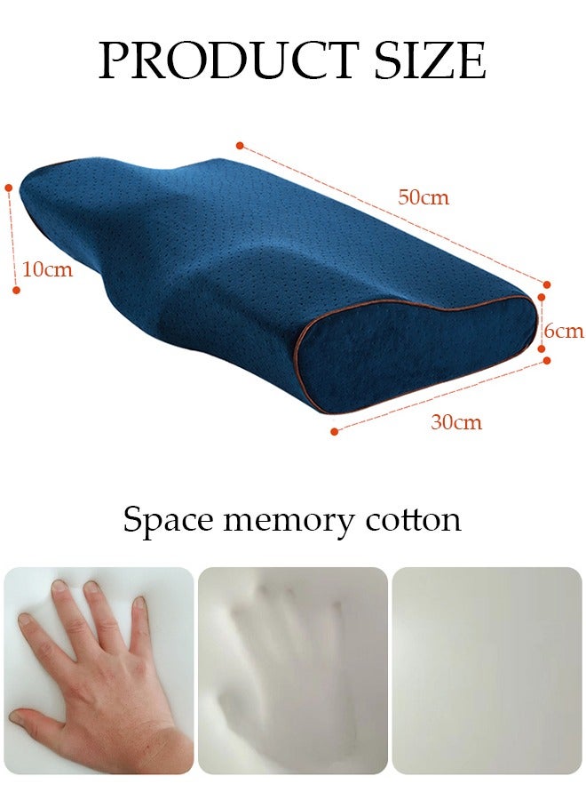 Super Comfort Ergonomic Pillow for Neck Head and Shoulder Pain Relief Contour Support Pillows for Bed Sleeping Orthopedic Cervical Spine Stretch Pillow for Side Back Stomach Sleeper