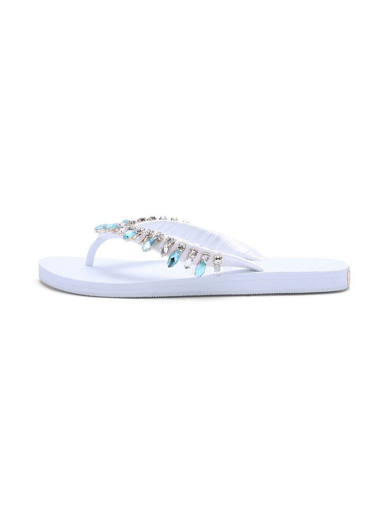 Smeralda Flip Flop White