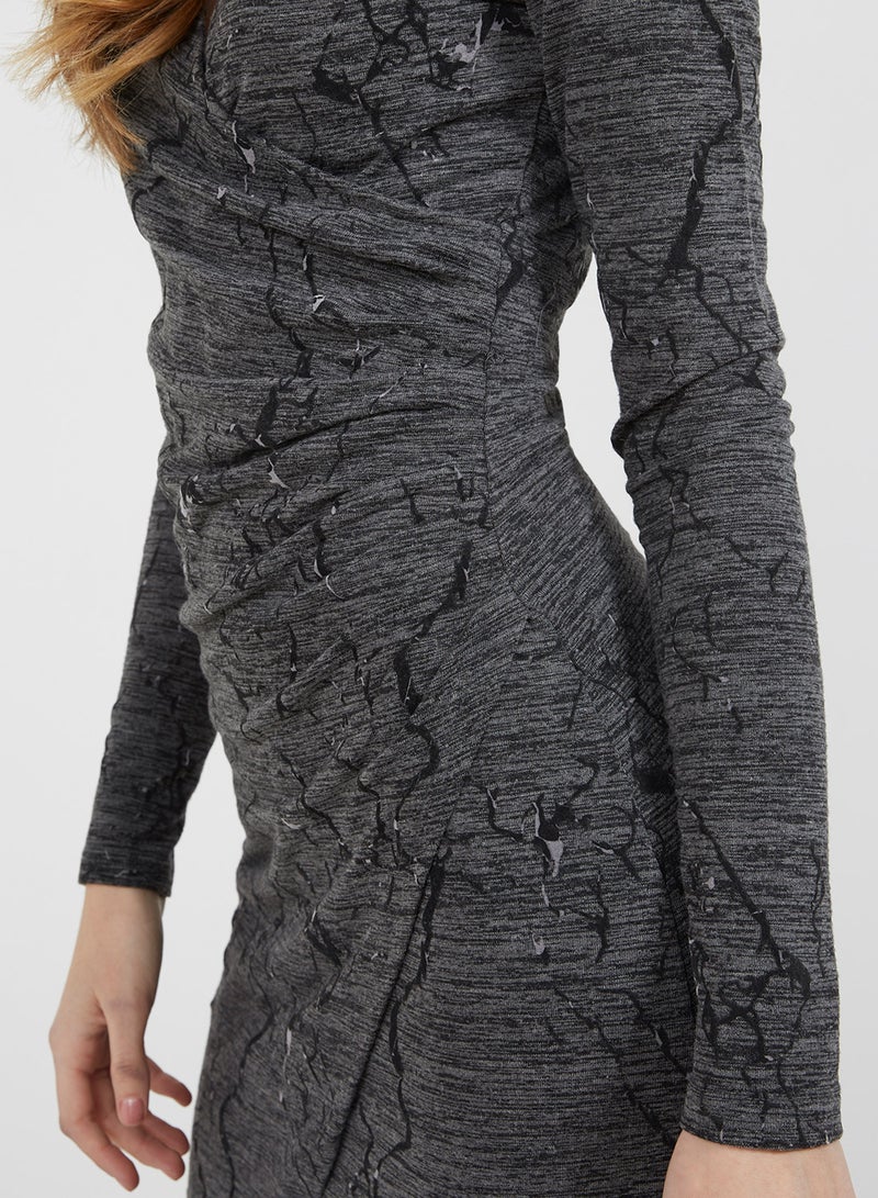 Avelina Bodycon Dress Dark Grey