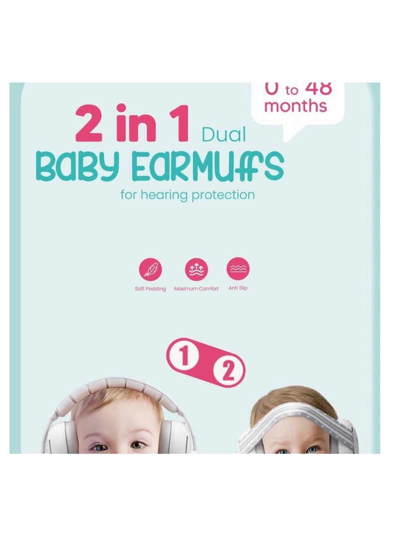 Baby Earmuffs Dual-purpose Head-mounted Noise-proof Sleeping Children's Outdoor Noise Reduction Earmuffs