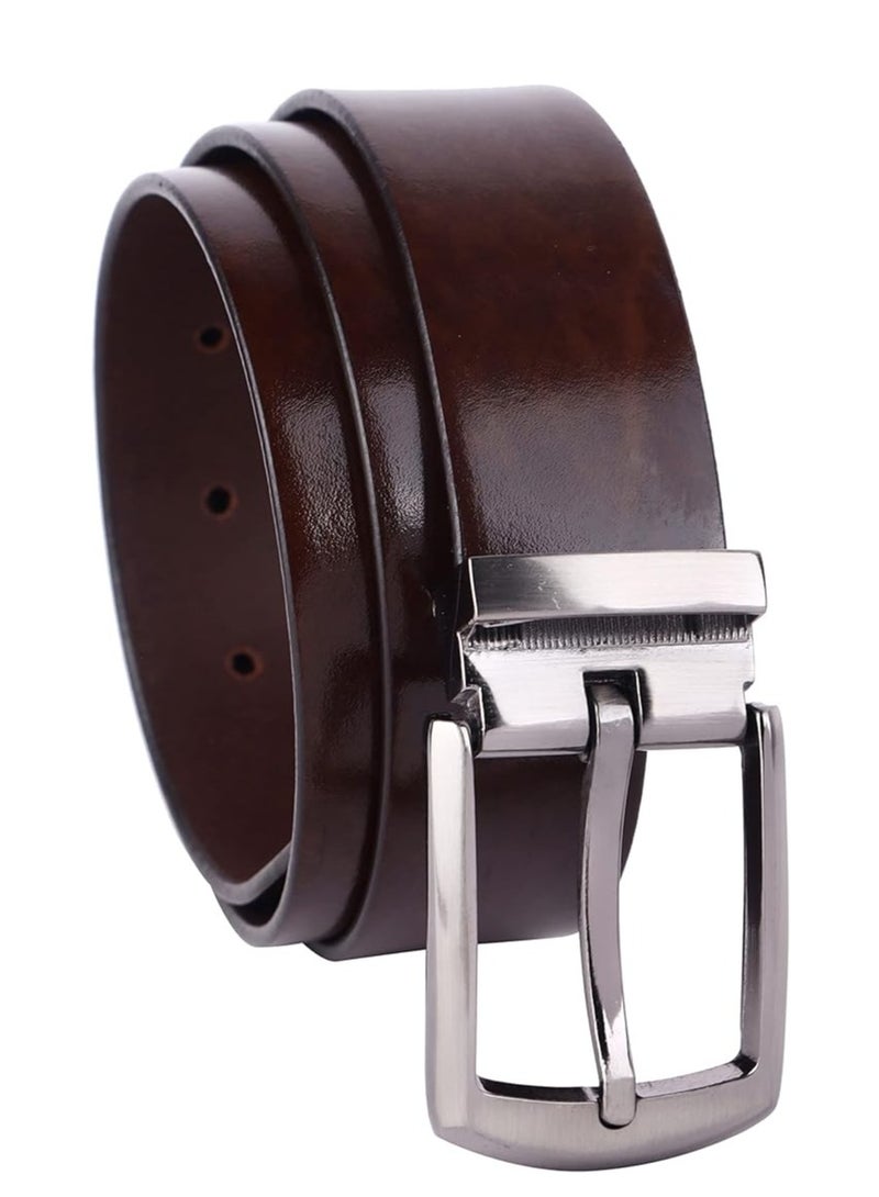 Men’s Formal/Casual Brown Belt | BL8005 ( Brown, Genuine Leather), Caramel Brown, Free Size (38HV)