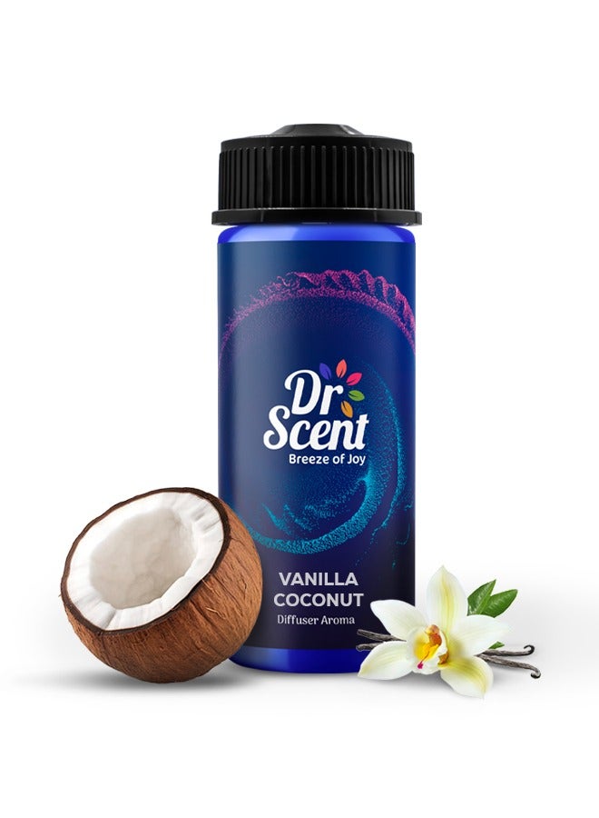 Dr Scent Diffuser Aroma Vanilla Coconut - Transform Your Space into a Tropical Oasis of Relaxation and Bliss (170ml)