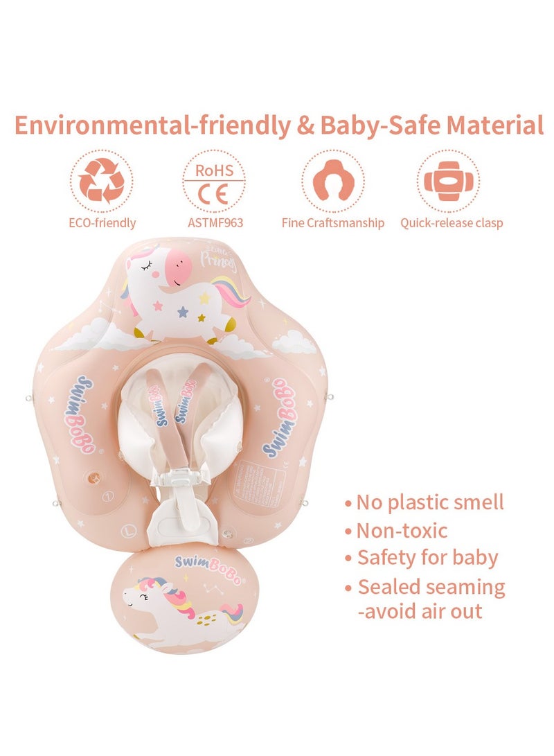 Baby Swimming Float Baby Swimming Ring Toddler Swimming Vest Children Waist Float Ring Inflatable Baby Float with Canopy Baby Swimming Ring Swimming Lap For Toddlers Swim Trainer (Pony)