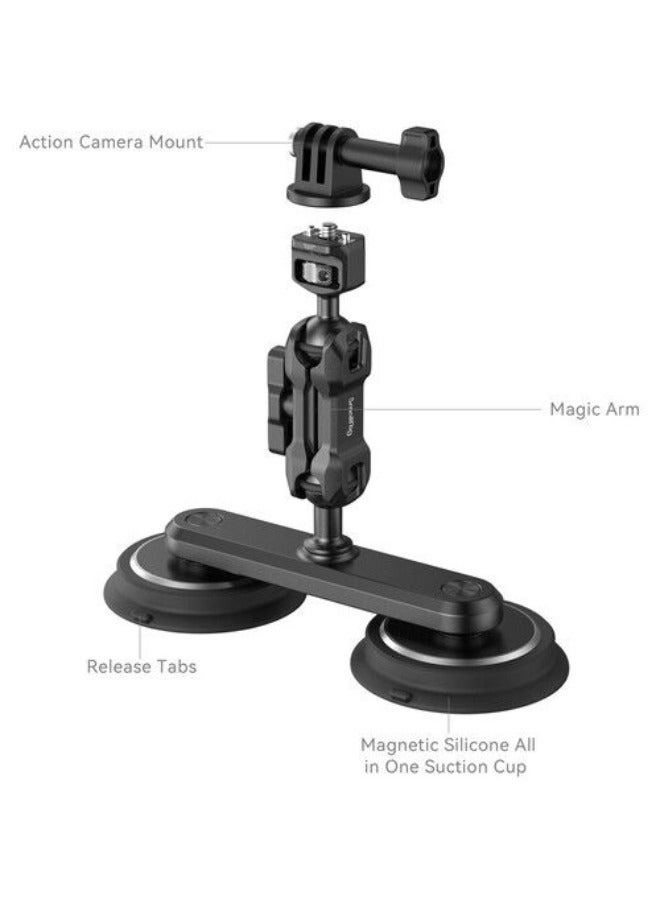 SmallRig Dual Magnetic Suction Cup With Magic Arm Mounting Support Kit For Action Cameras