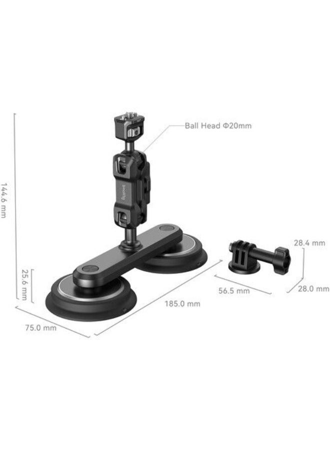 SmallRig Dual Magnetic Suction Cup With Magic Arm Mounting Support Kit For Action Cameras