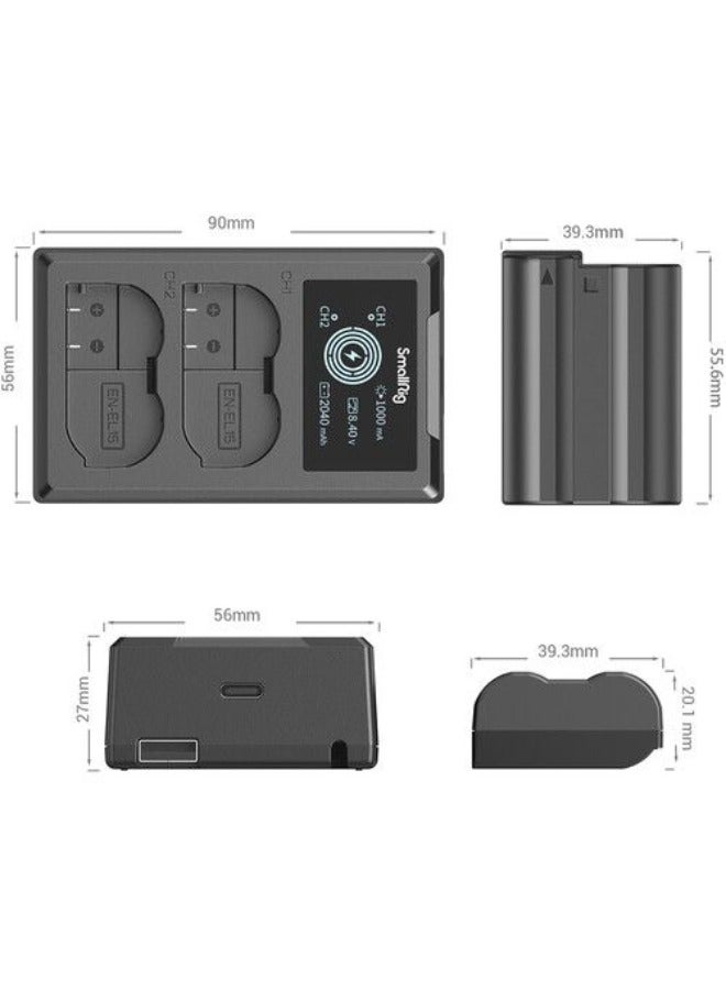 SmallRig EN-EL15 2-Battery Kit With Dual Charger