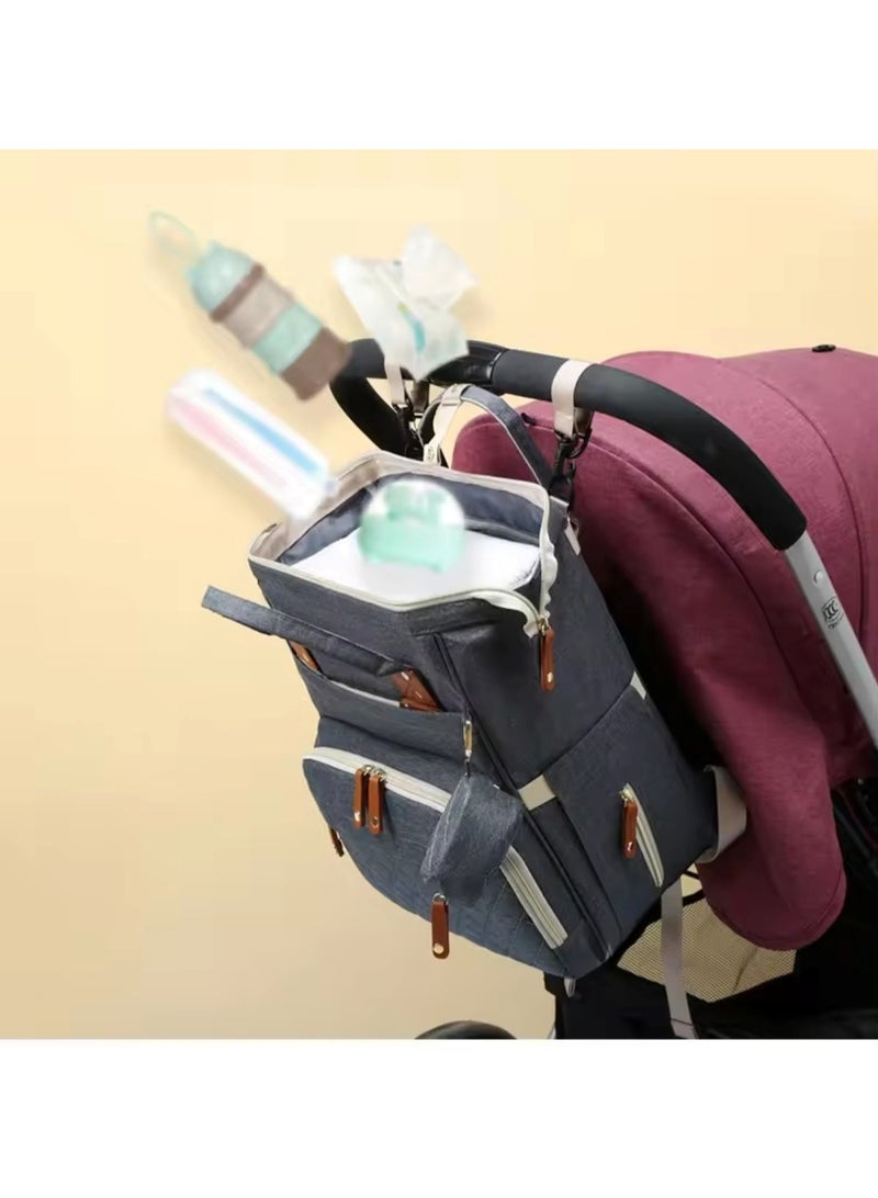 Multifunction Travel Back Pack Maternity Baby Changing Bags Large Capacity Waterproof and Stylish Grey