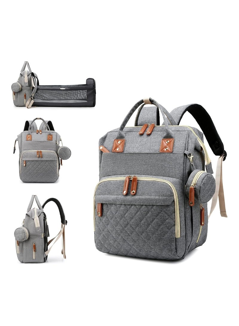 Multifunction Travel Back Pack Maternity Baby Changing Bags Large Capacity Waterproof and Stylish Grey