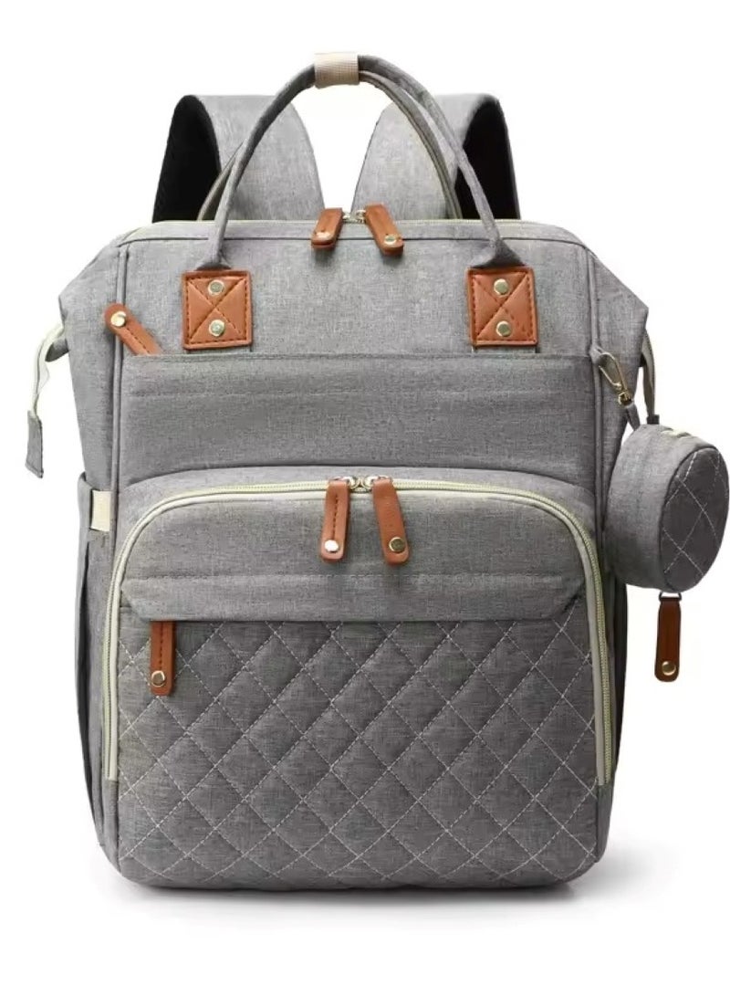 Multifunction Travel Back Pack Maternity Baby Changing Bags Large Capacity Waterproof and Stylish Grey