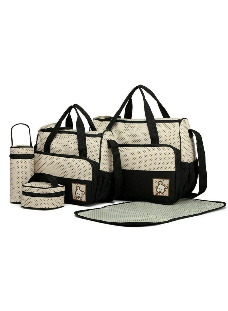 Chic Baby Diaper Bag Set All-in-One Travel Solution for Baby Needs Black
