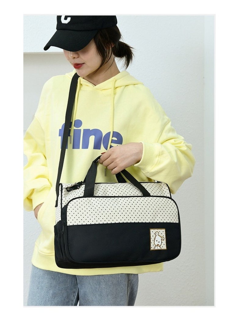 Chic Baby Diaper Bag Set All-in-One Travel Solution for Baby Needs Black