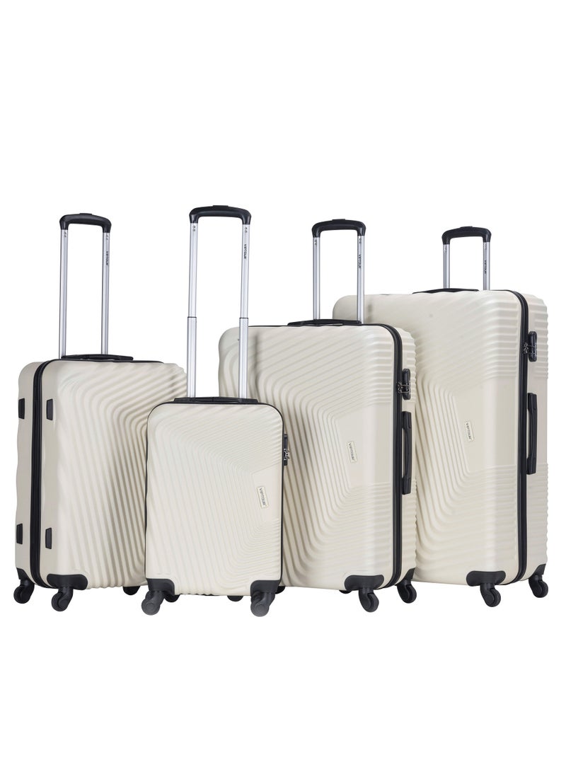 Set of 4 ABS Trolley Luggage With Number Lock 20,24,28,32 Inches