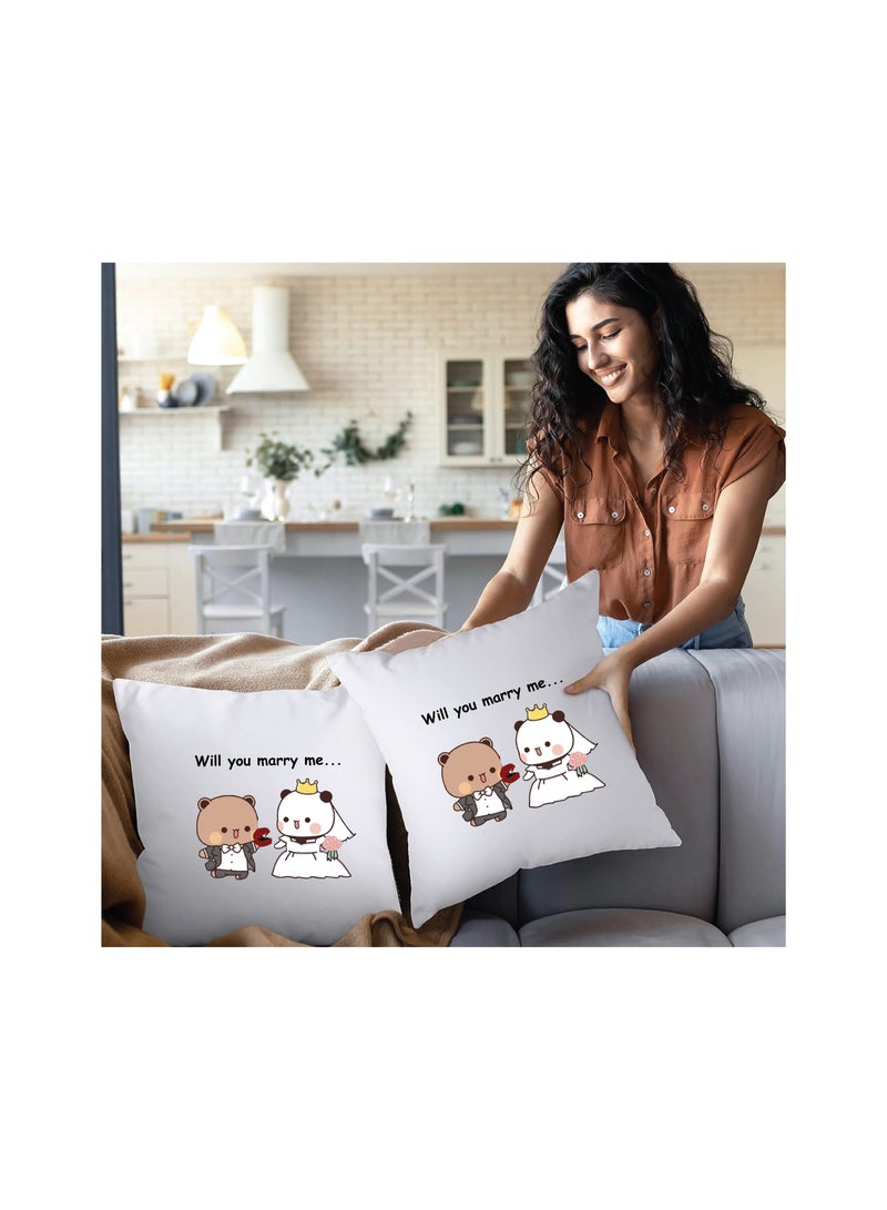 Cushion Cover and Ceramic Mug for Couples - Gift for Boy Friend - Gift for Girl Friend