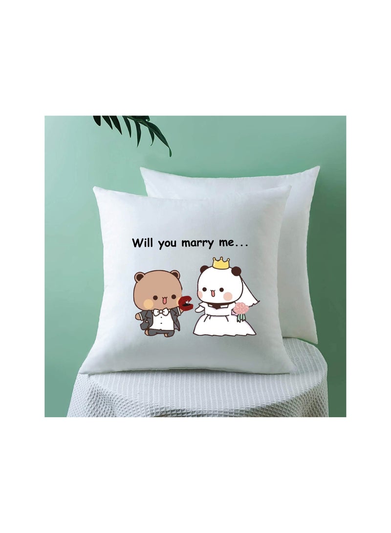 Cushion Cover and Ceramic Mug for Couples - Gift for Boy Friend - Gift for Girl Friend