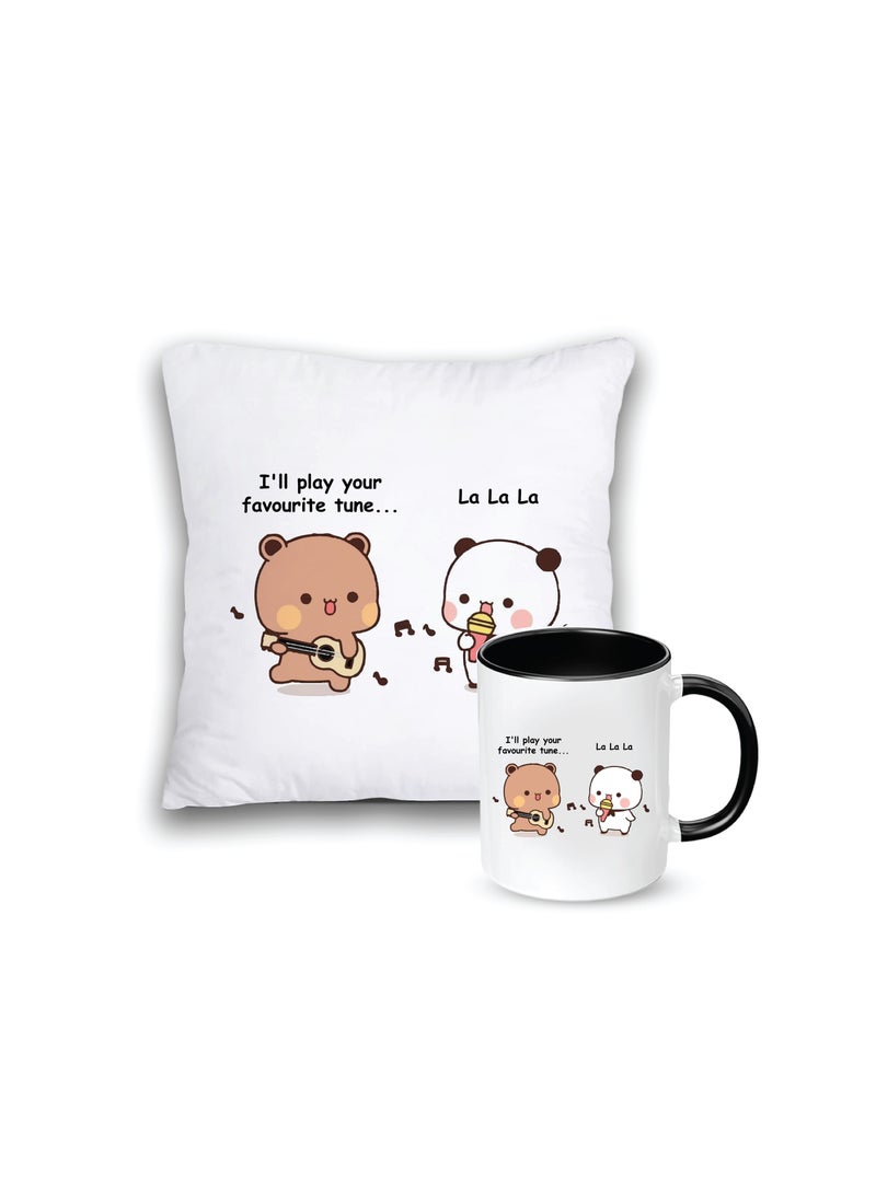 Cushion Cover and Ceramic Mug for Couples - Gift for Boy Friend - Gift for Girl Friend