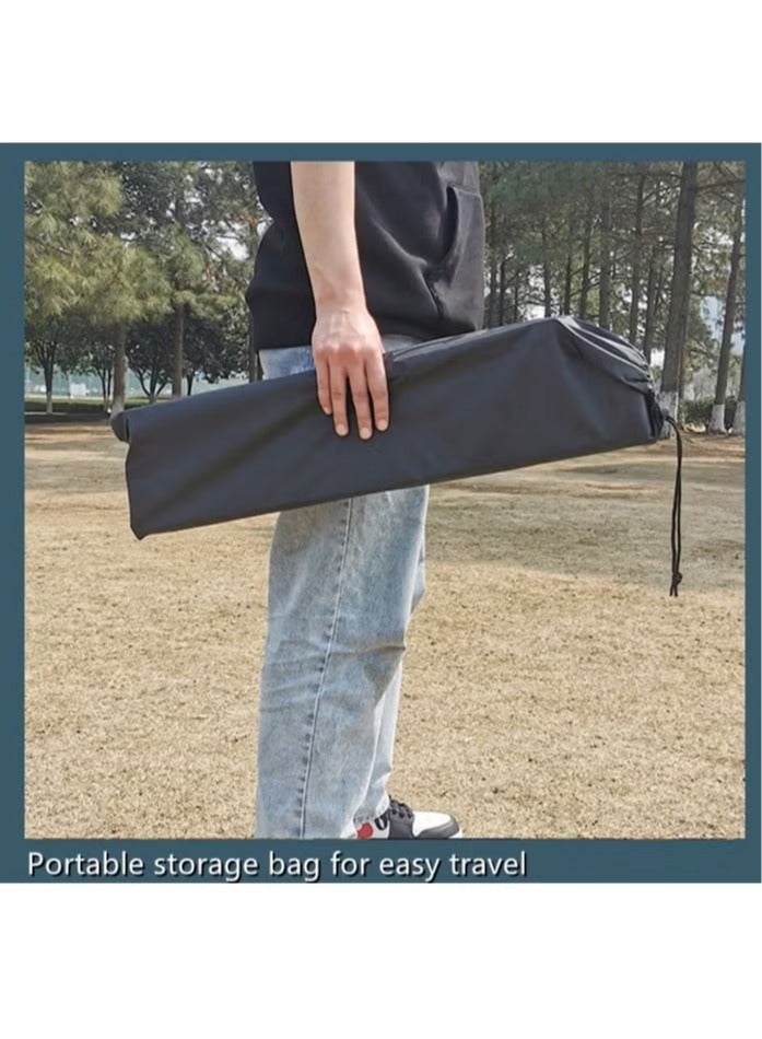 Folding Camping Table Ultralight Aluminum Travel Table with Storage Pocket Bag Roll Up Compact Backpacking Table Collapsible Side Table Beach Desk Large Portable BBQ Table for Outdoor Picnic Backyard