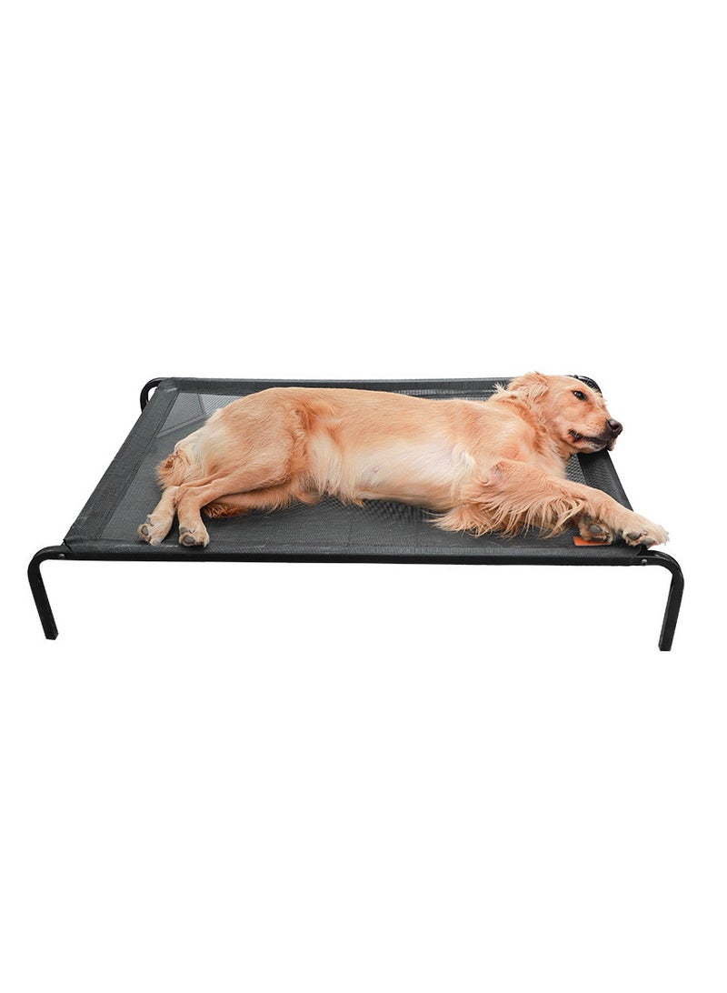 Cooling Elevated Dog Bed with Metal Frame Black