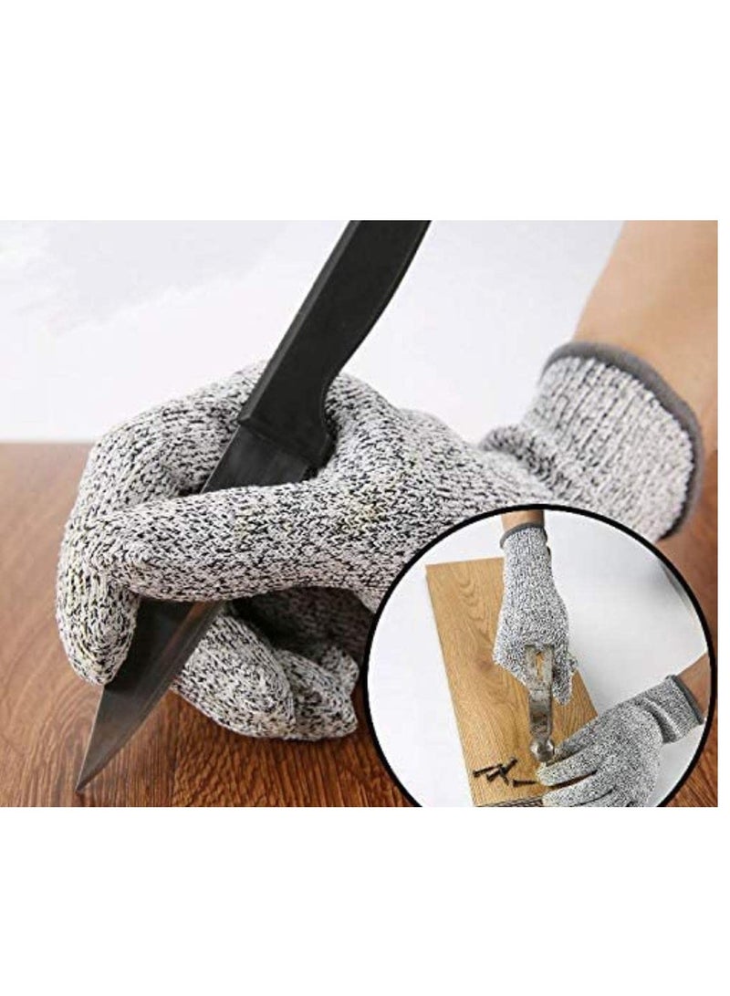 Cut Resistant Sleeves Proof Gloves,18-Inch Cut Resistant Knit Sleeves grade 5 anti-cut Safety Glove,1 set Anti-cut arm cover for Kitchen Butcher Outdoor Work Protective Hands