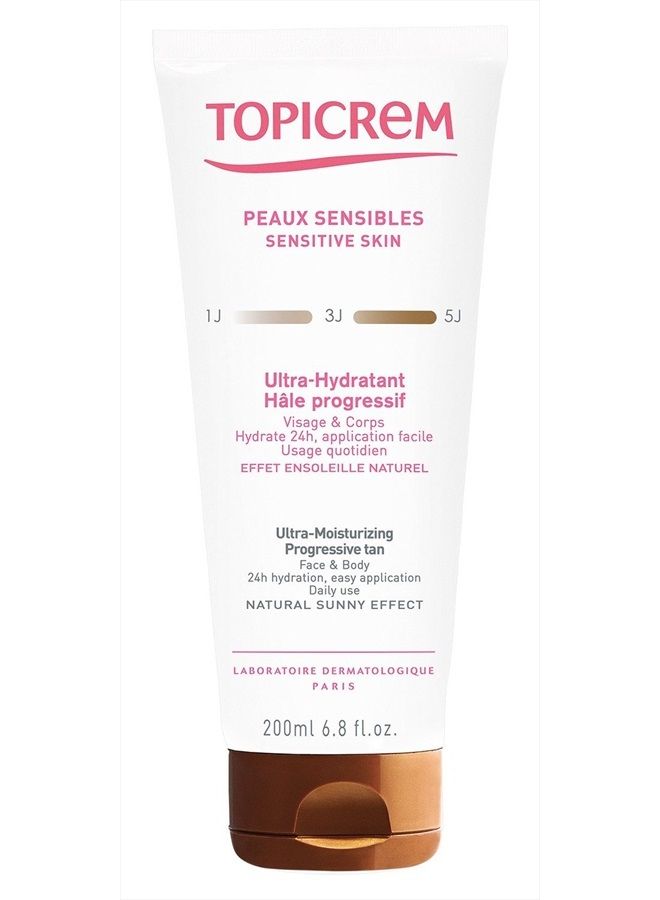 Sensitive Skin Ultra-Moisturizing Progressive Tan 200ml by Topicrem