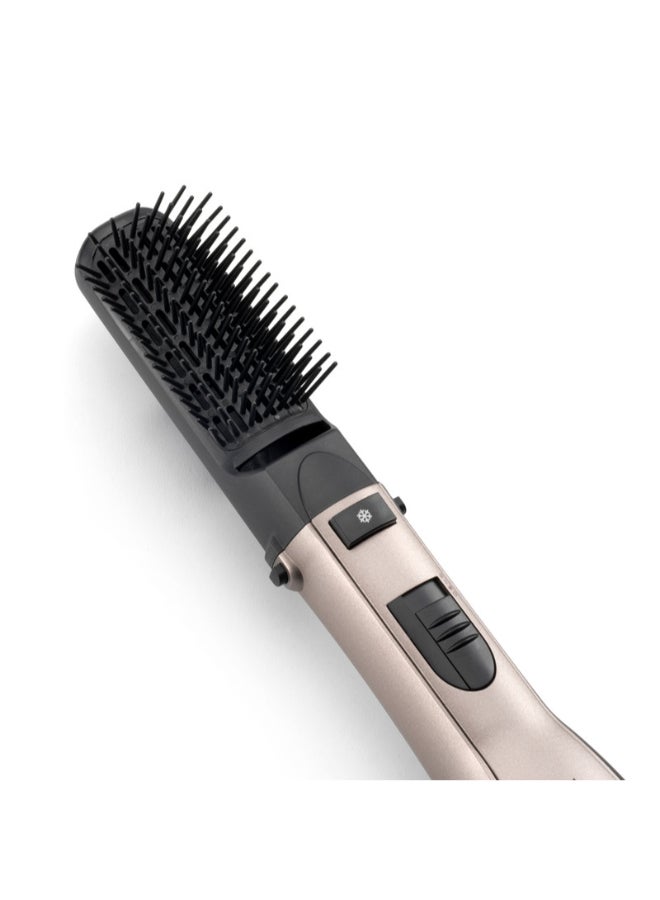 Smooth Volume 1000 Airbrush, 1000W Drying Power Ionic To Fight Frizz And 2 Heat Settings, Style While You Dry, Large Oval Ceramic Barrel For Smoothing - AS90PSDE Rose Quartz