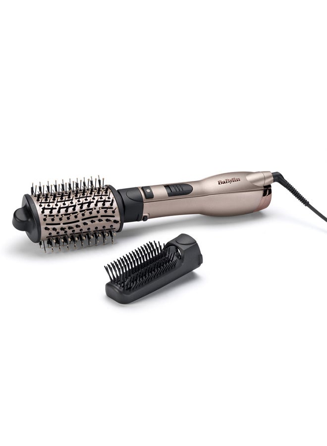 Smooth Volume 1000 Airbrush, 1000W Drying Power Ionic To Fight Frizz And 2 Heat Settings, Style While You Dry, Large Oval Ceramic Barrel For Smoothing - AS90PSDE Rose Quartz