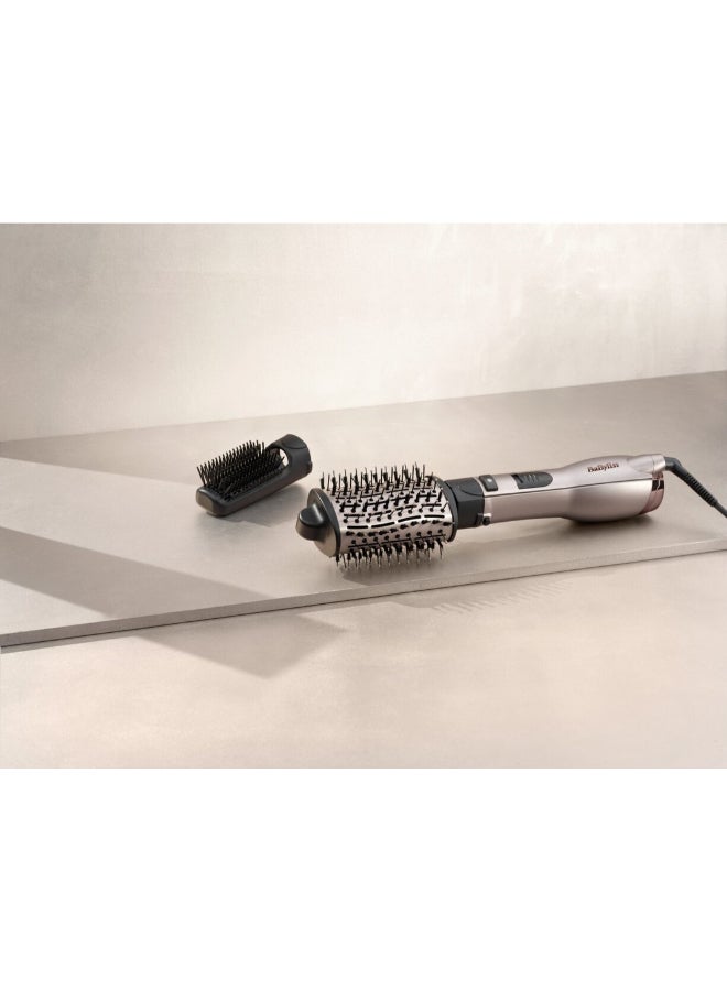 Smooth Volume 1000 Airbrush, 1000W Drying Power Ionic To Fight Frizz And 2 Heat Settings, Style While You Dry, Large Oval Ceramic Barrel For Smoothing - AS90PSDE Rose Quartz