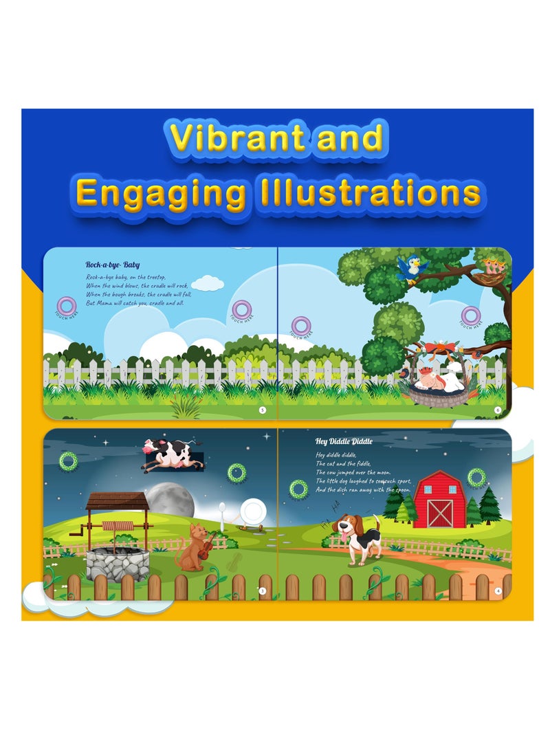 Bundle of 2 Musical Rhymes Books |16 Wild Animal and 8 Classical Nursery Rhymes | 28 Sounds Each | Interactive Touch and Play Sound Books | Ideal Gift for 1-3 Years | Sing-Along Collection