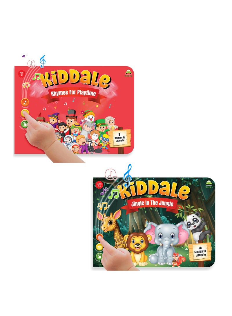Bundle of 2 Musical Rhymes Books |16 Wild Animal and 8 Classical Nursery Rhymes | 28 Sounds Each | Interactive Touch and Play Sound Books | Ideal Gift for 1-3 Years | Sing-Along Collection