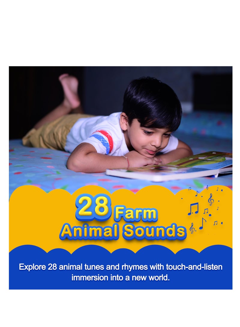 Pack of 4 Musical Rhymes Book- 8 Classical and 16 Rhymes each for Farm, Aquatic Animals & Birds|Interactive Touch n Play Sound Book|Best Musical Gift for 1-3 Years