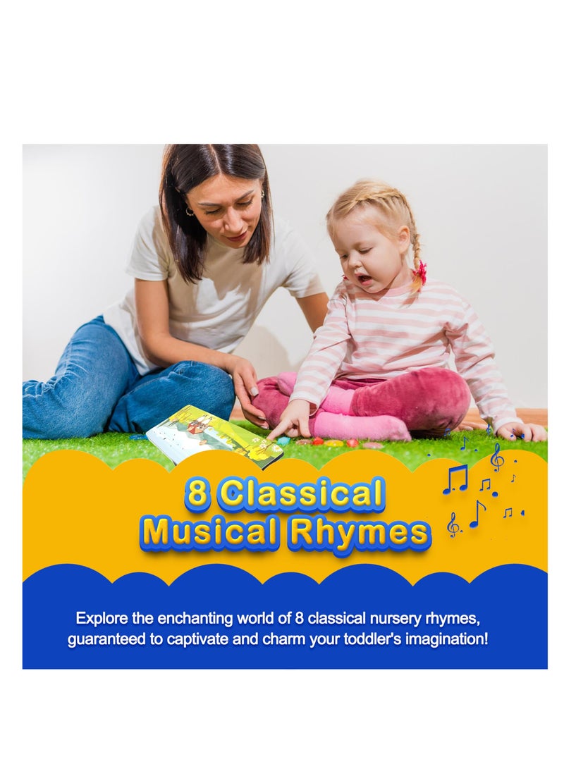 Pack of 2 Musical Rhymes Book| 8 Classical and 16 Farm Animal Nursery Rhymes|28 Sounds each |Interactive Touch n Play Sound Book|Best Gift with Musical Learning for 1-3 Years|Sing Along Books