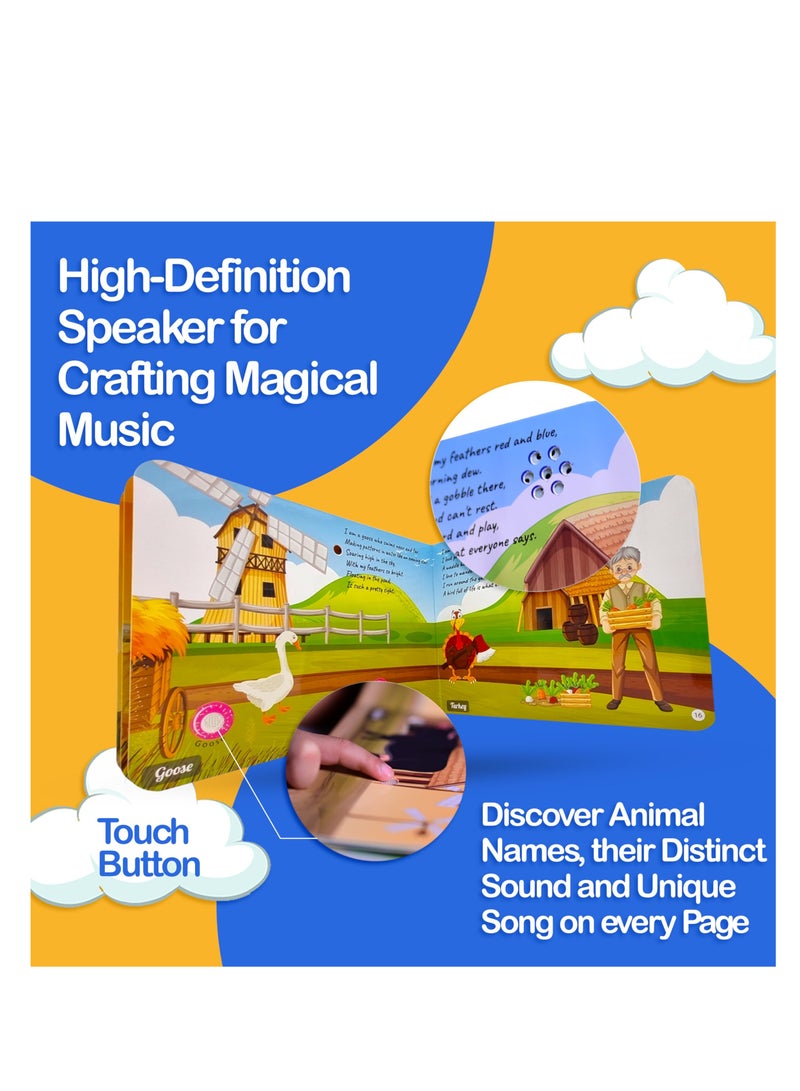 Pack of 2 Musical Rhymes Book| 8 Classical and 16 Farm Animal Nursery Rhymes|28 Sounds each |Interactive Touch n Play Sound Book|Best Gift with Musical Learning for 1-3 Years|Sing Along Books