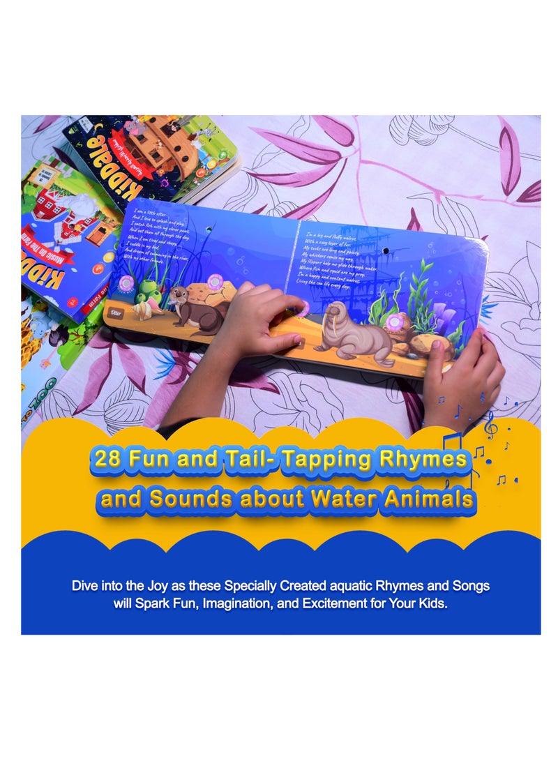 Bundle of 2 Musical Rhymes Books |16 Aquatic Animal and 8 Classical Nursery Rhymes | 28 Sounds Each | Interactive Touch and Play Sound Books | Ideal Gift for 1-3 Years | Sing-Along Collection