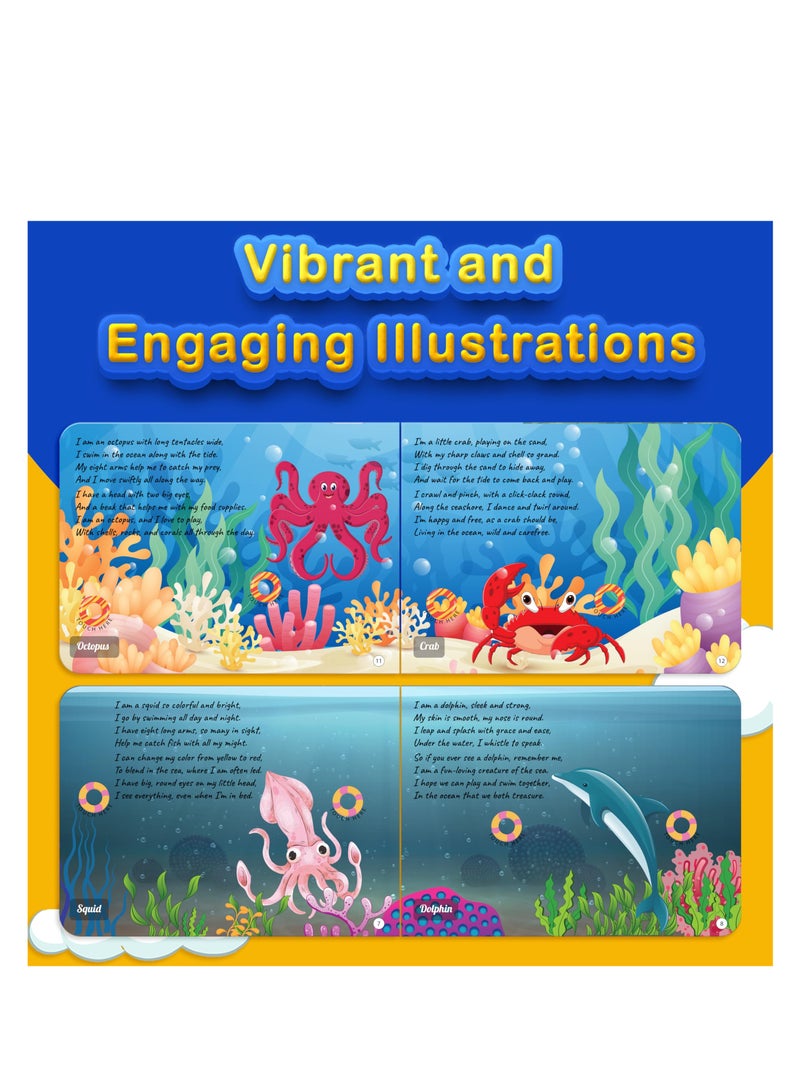 Bundle of 2 Musical Rhymes Books |16 Aquatic Animal and 8 Classical Nursery Rhymes | 28 Sounds Each | Interactive Touch and Play Sound Books | Ideal Gift for 1-3 Years | Sing-Along Collection